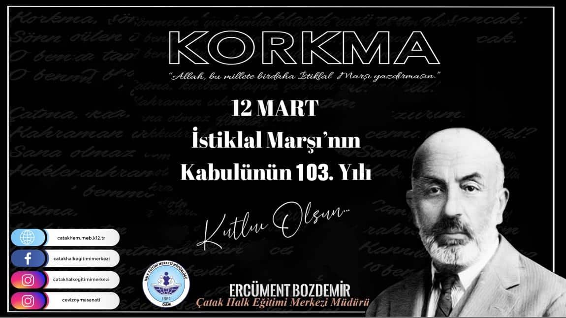 Müdür Bozdemir’den 12 Mart İstiklal Marşının Kabulü Mesajı